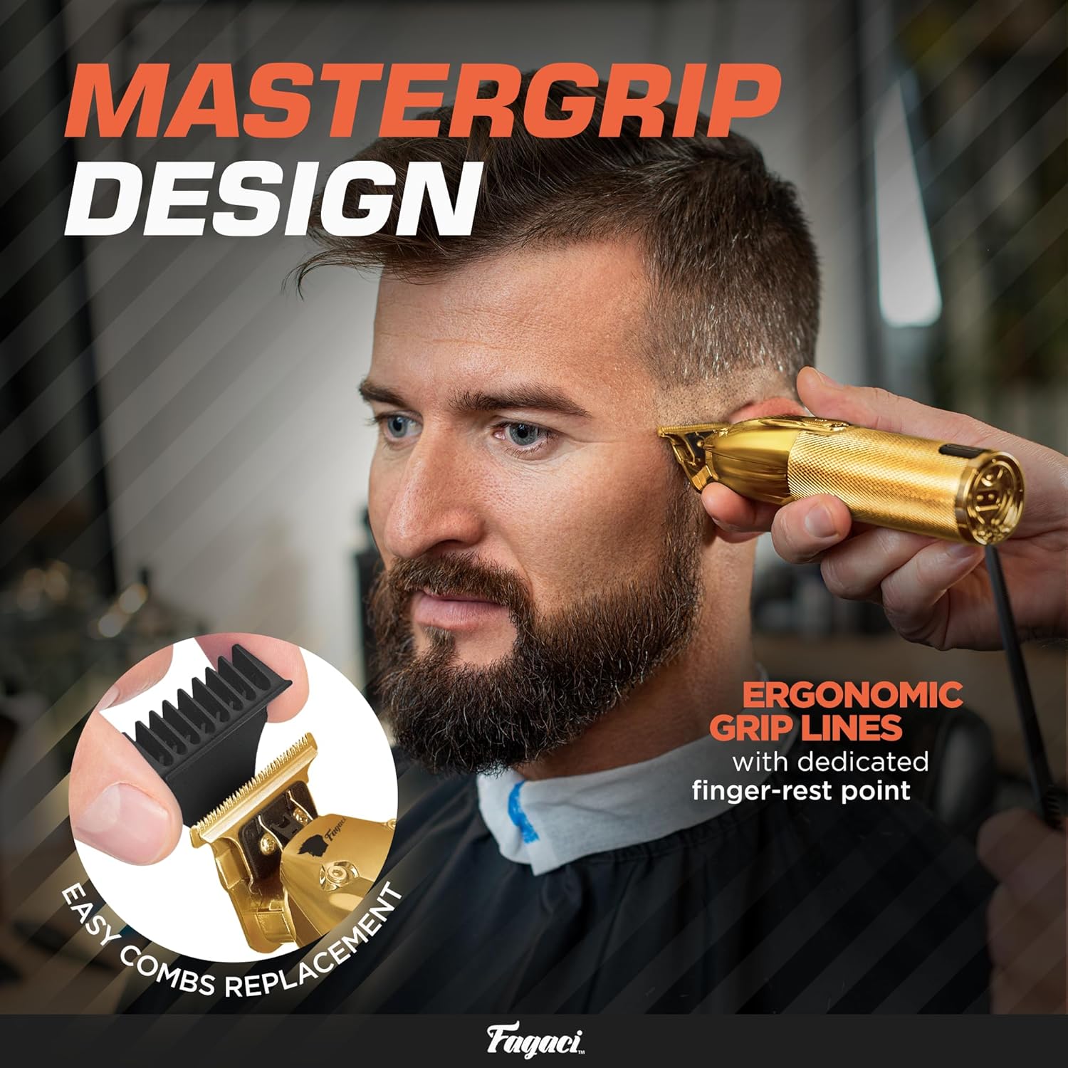 Fagaci Men's Hair Trimmer - Turbo Power with Precise Cutting, Adjusted Zero Gap Blades for Clean and Fine Cuts - Image 5