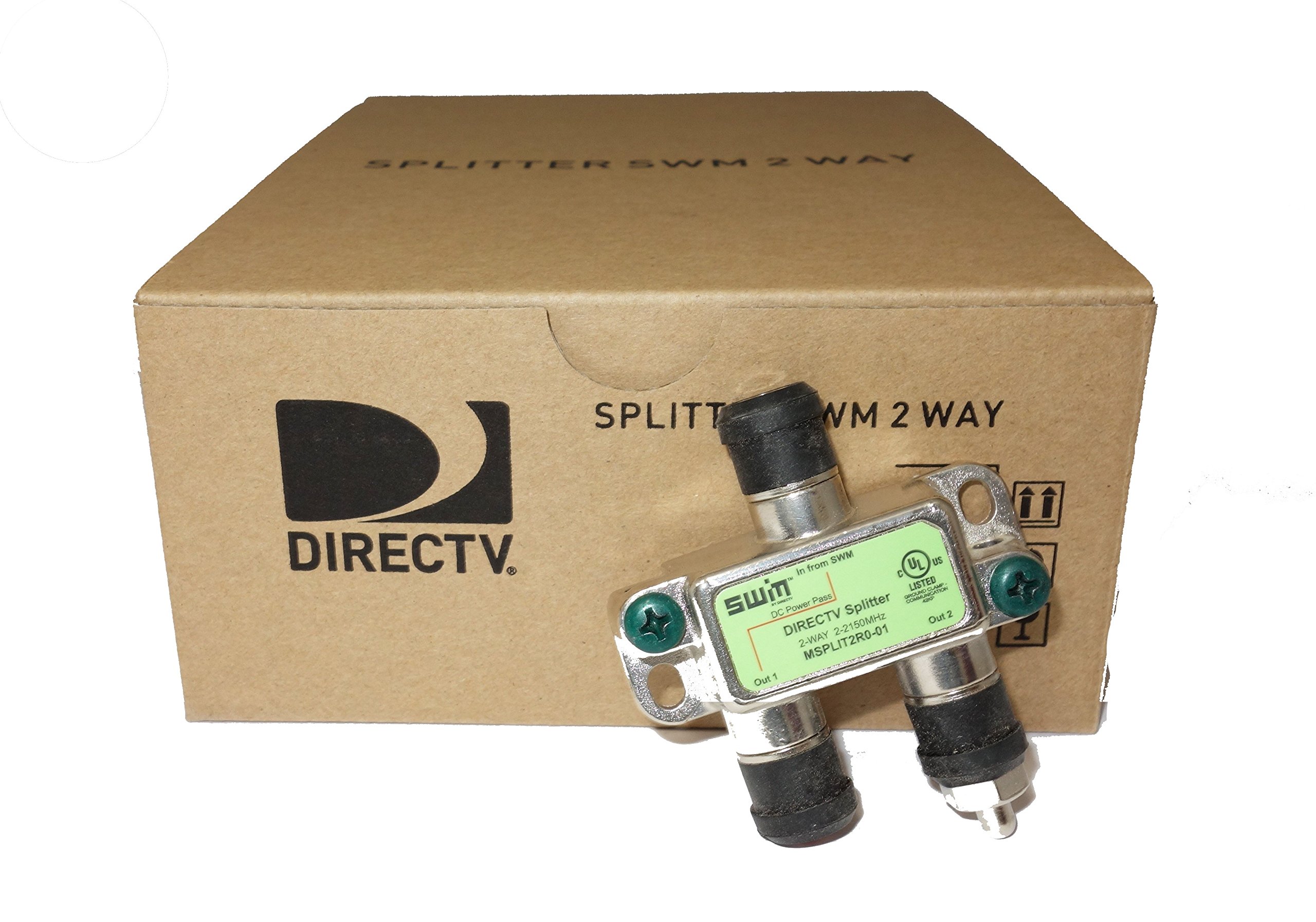2-Way Wide Band Splitter (Case of 20) - Works with Directv