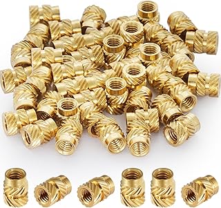 Gewindeeinsatz M3 Einschmelzgewinde Einpressmuttern 80 Stück Gewindeeinsatz 3D Druck M3×5,7×4,6mm Threaded Inserts Einschmelzmuttern Gewindeeinsätze für 3D-Druckkomponenten und Kunststoffteile