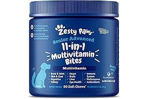 Zesty Paws Senior Dog Multivitamin: Delicious, Comprehensive Daily Supplement for Older Canine Companions