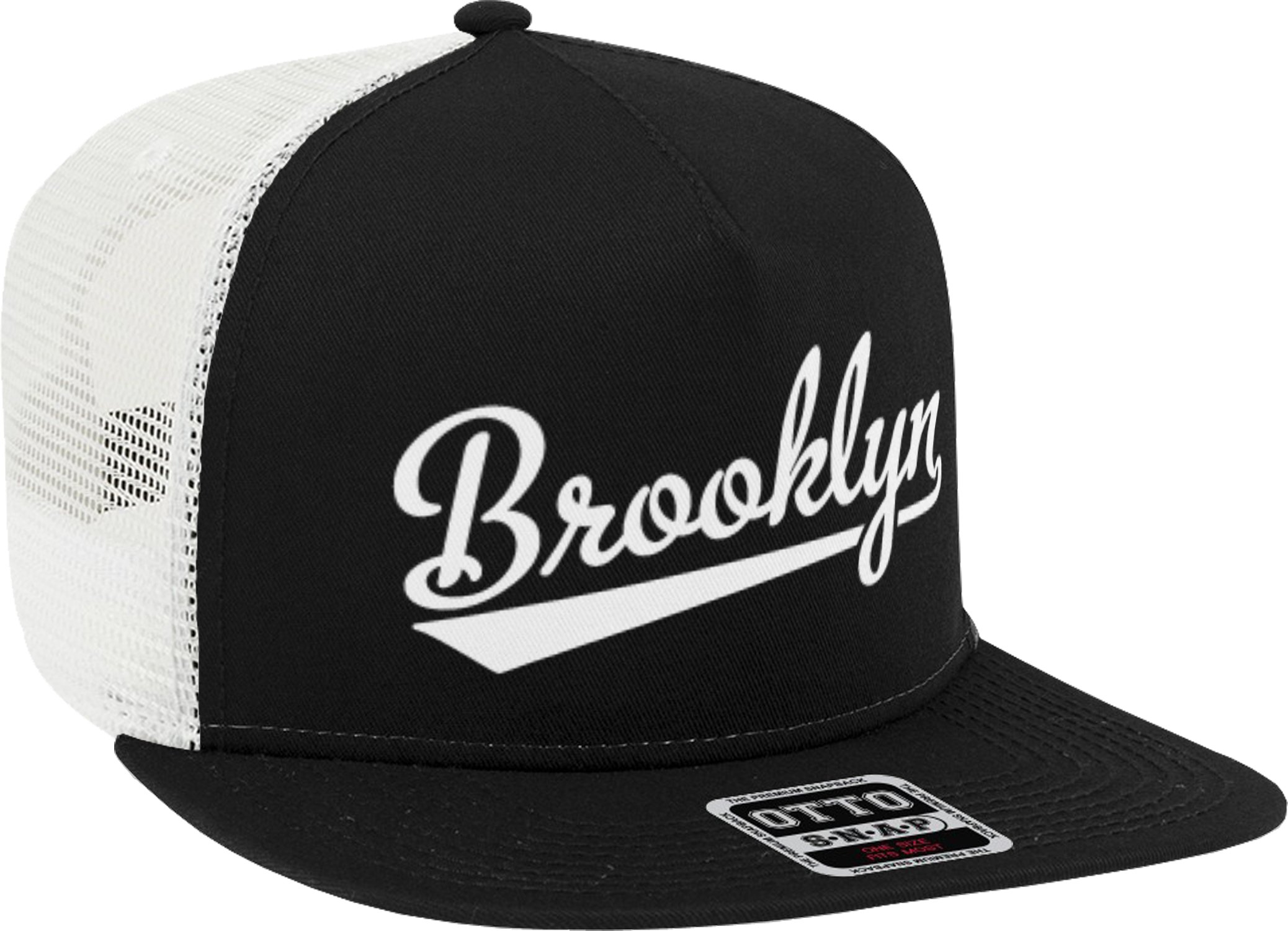 NOFO Clothing CoBrooklyn Script Baseball Font Snapback Trucker Hat