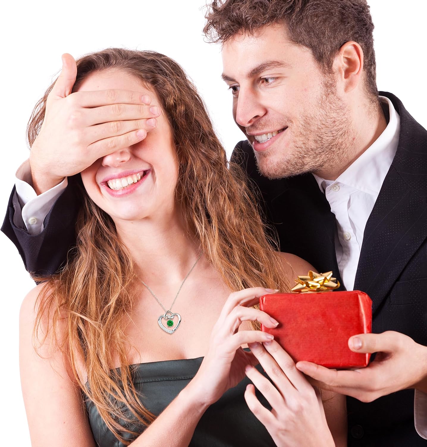 Heart Birthstone Necklaces Gifts for Women Wife, Jewelry for Women Wedding Anniversary Birthday Gifts for Wife Girlfriend Mom Christmas Valentines Gifts S925 Sterling Silver - Image 2