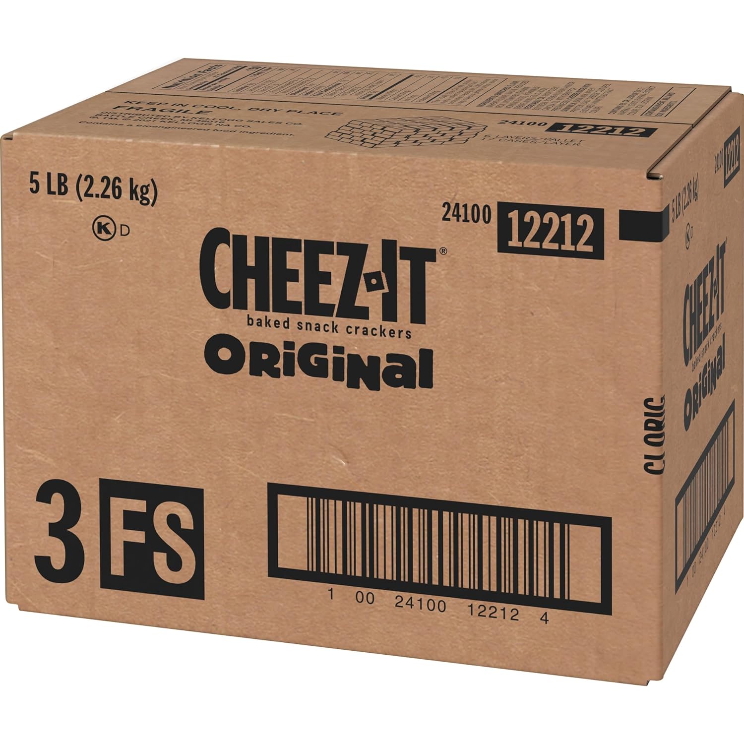 Cheez-It Baked Snack Cheese Crackers, Original, 13.3oz Bulk 8 count