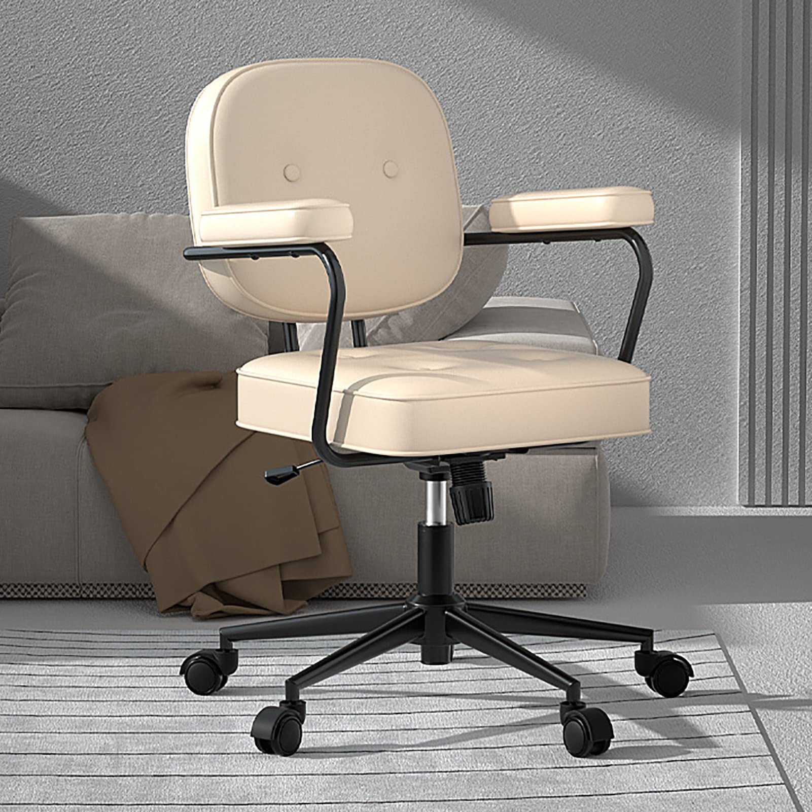 Chaise d'ordinateur confortable pour bureau et gaming avec bras LWX