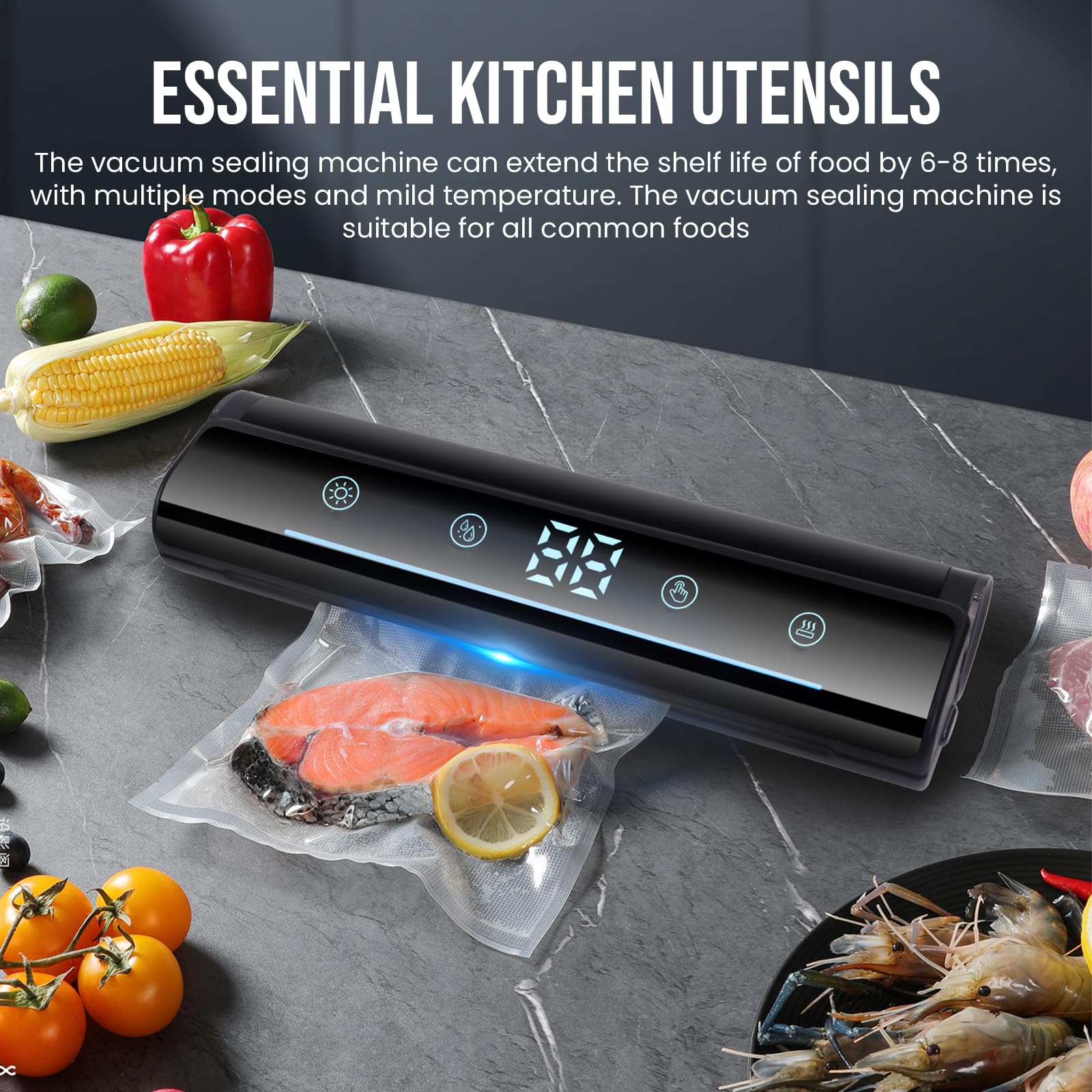 Macchina Sottovuoto, Reemix 8-in-1 Macchina Sottovuoto per Alimenti con