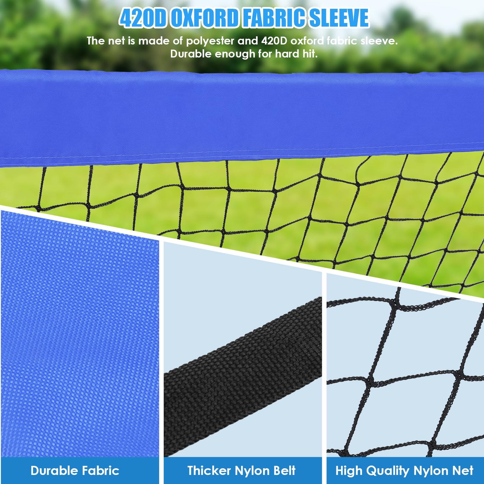Juego de 2 porterías de fútbol para jardín, 180 x 90 x 90 cm, barras reforzadas de fibra de vidrio y redes de alta calidad, portería plegable Pop-Up Goal, juego de portería de fútbol para uso