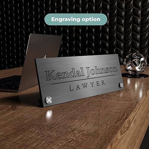 Miniatura 5 de ACM - Placa de nombre personalizada para escritorio, personalizo tu placa de escritorio con tu nombre y tu posición, placa con nombre I para