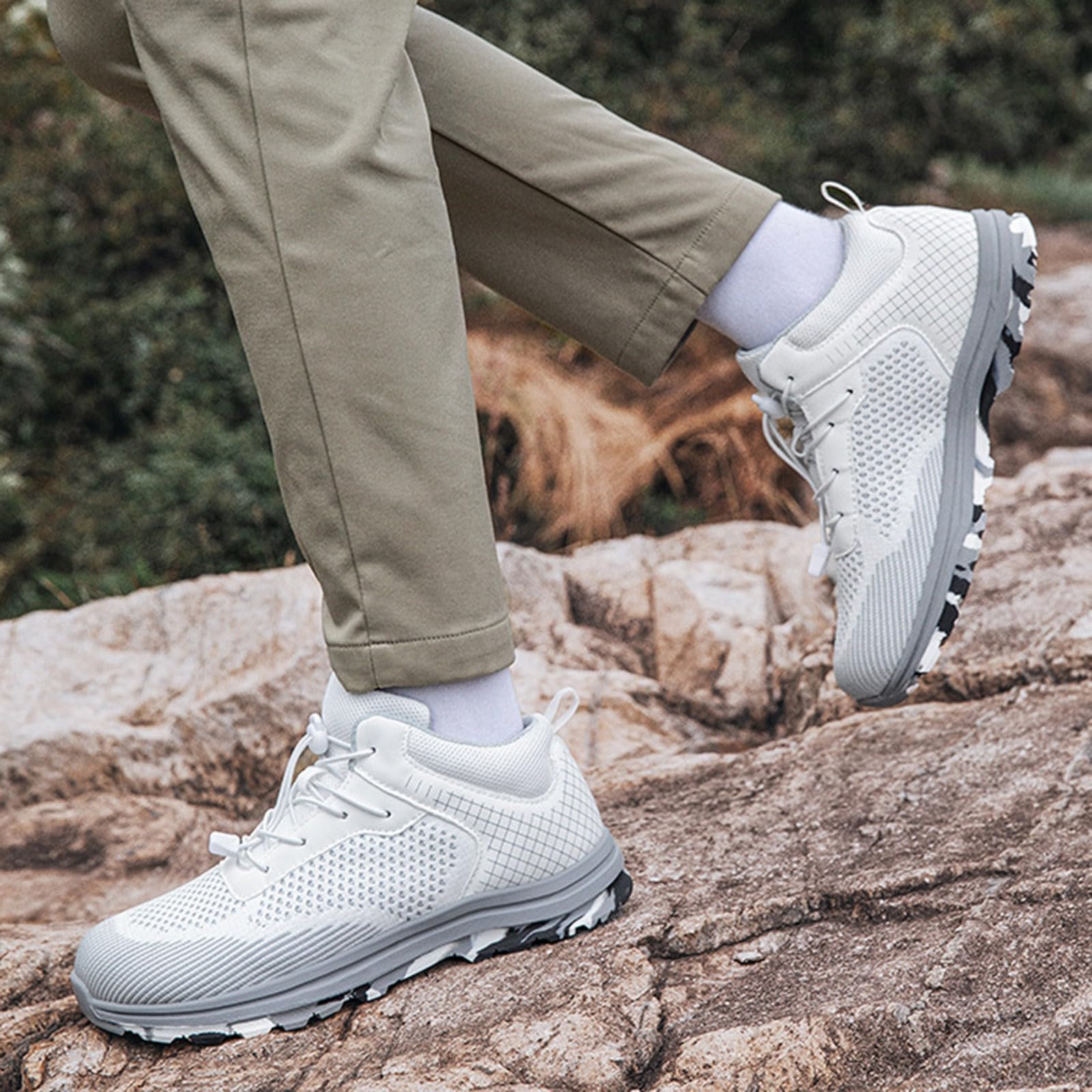 Zapatillas de running para hombre, amortiguación, transpirables, ligeras,