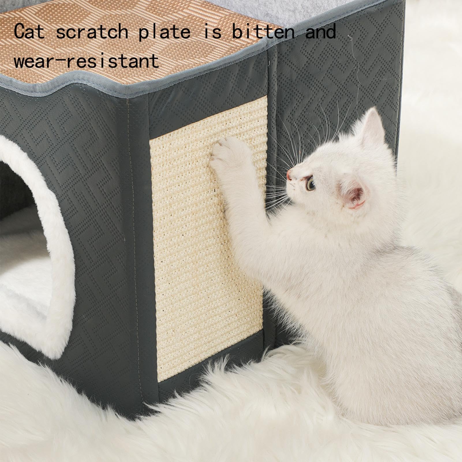 Cuccia Per Gatti Cuccia Traspirante Semi-Chiusa Per Animali Domestici | Grande Tana Per Gatti Per Animali Domestici per Piccoli Grandi Giardino Cortile Fienile Portico Balcone Cortili