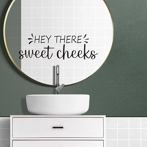 Miniatura 5 de Vancetyno Hey There Sweet Cheeks - Calcomanías de vinilo para baño, decoración de baño