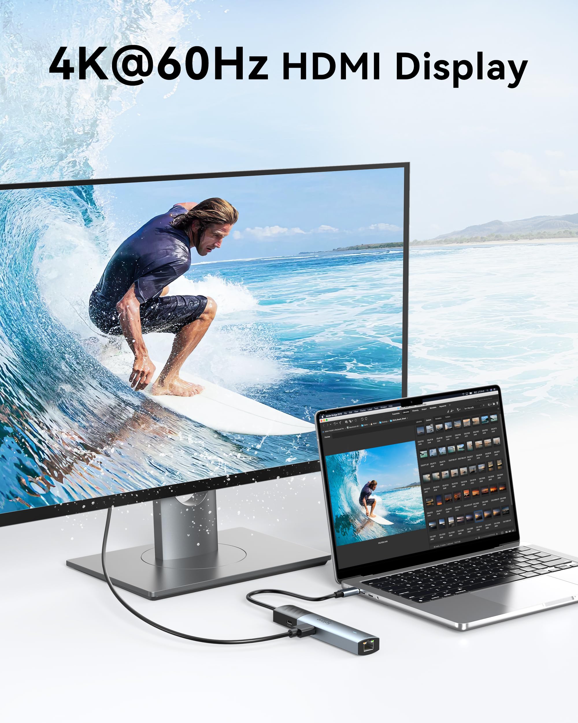 Amazon | Selore&S-Global 6-in-1 USB Cハブ HDMIイーサネット
