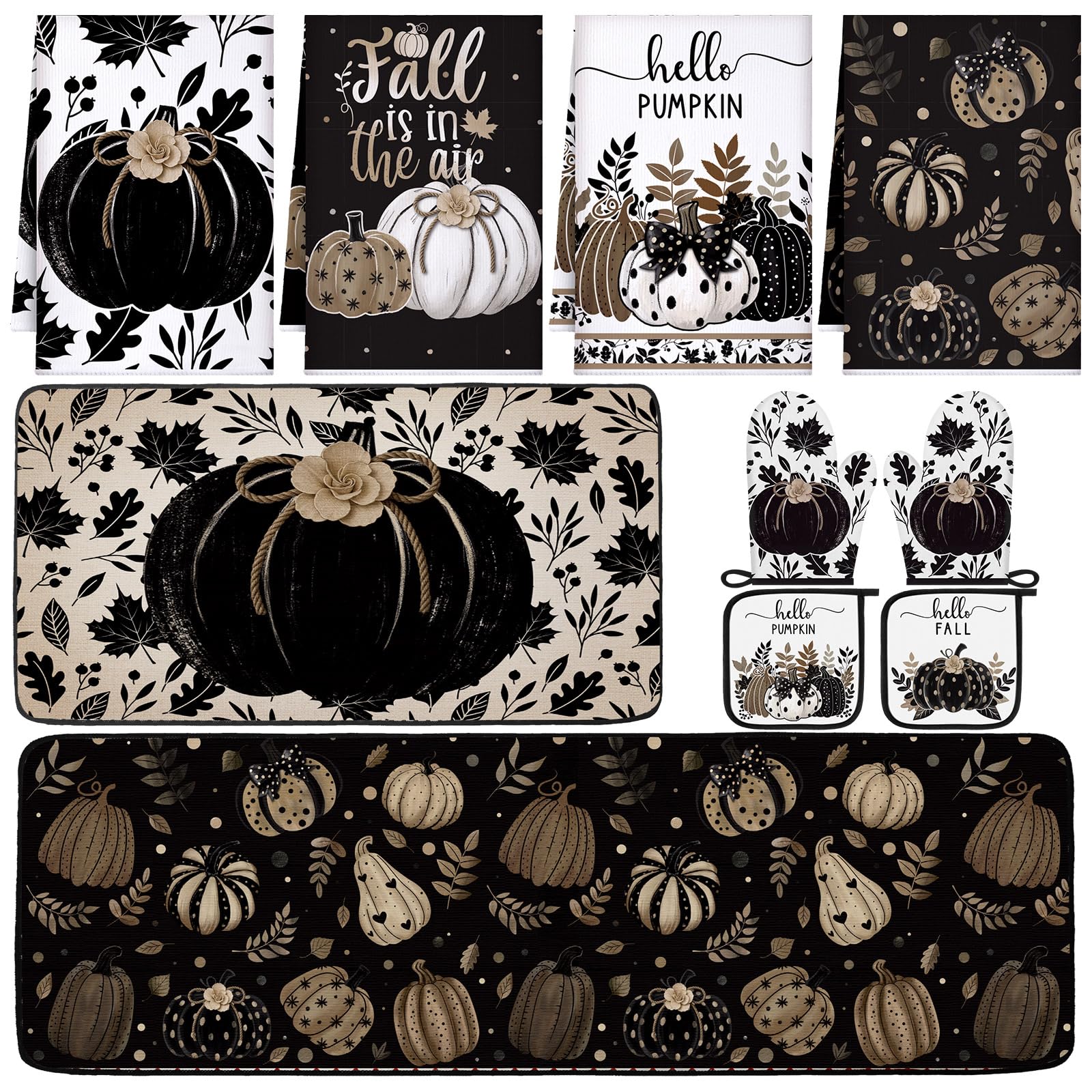 Fall Pumpkin Kitchen Decor Set - Cozy Cooking! -9