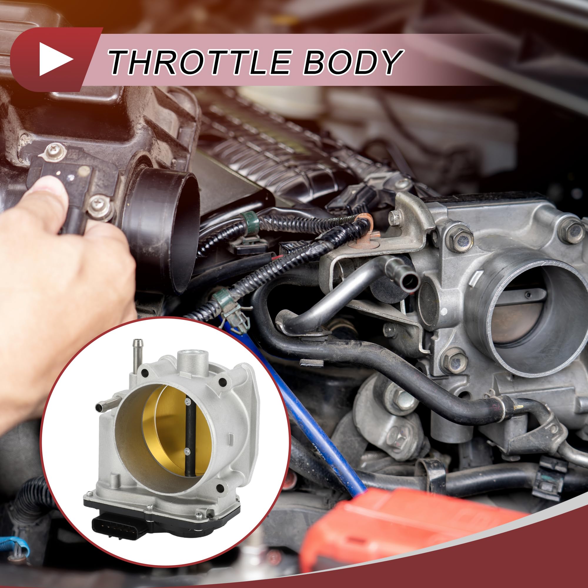 Conjunto de cuerpo del acelerador de inyección electrónica de combustible para Volvo XC90 S80 V8 4.4L 2005-2011 Reemplaza el actuador del cuerpo del acelerador n.º 30622273