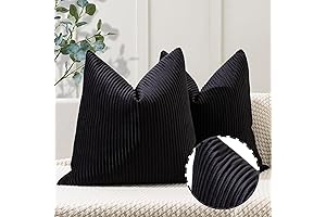 YCOLL Black Pillow Covers