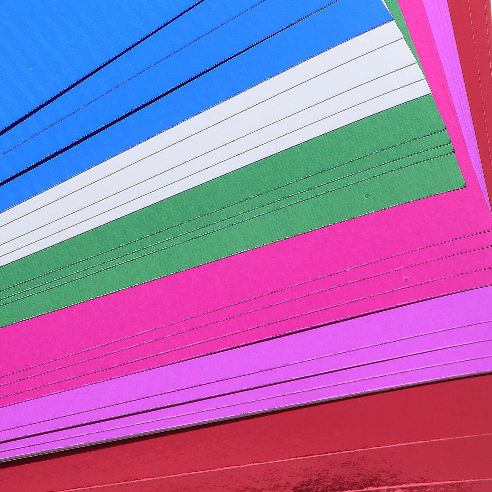 224 Hojas Papel Metalizado para Manualidades Espejo Reflectante Aluminio Colorido para Scrapbooking y Tarjetas