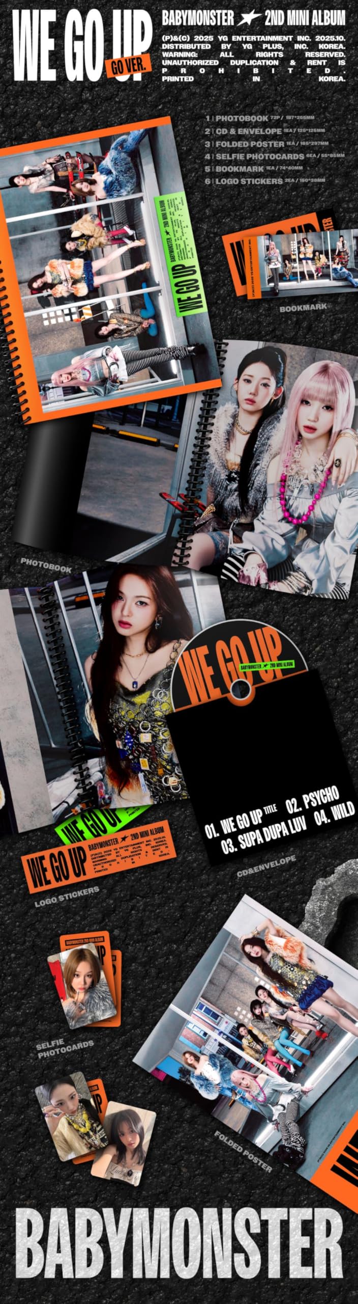 新品未開封　BABYMONSTER WEGOUP アルバム 30枚 セット Amazon.com: BABYMONSTER - 2nd MINI ALBUM [WE GO UP] Photobook (GO
