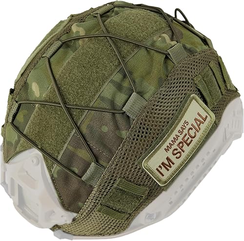 Miniatura 20 de OneTigris Helmet Cover, Tactical Fast Cloth for Ops-Core Fast PJ Helmet in Size M/L, OneTigris PJ Airsoft Cover in Size M/L