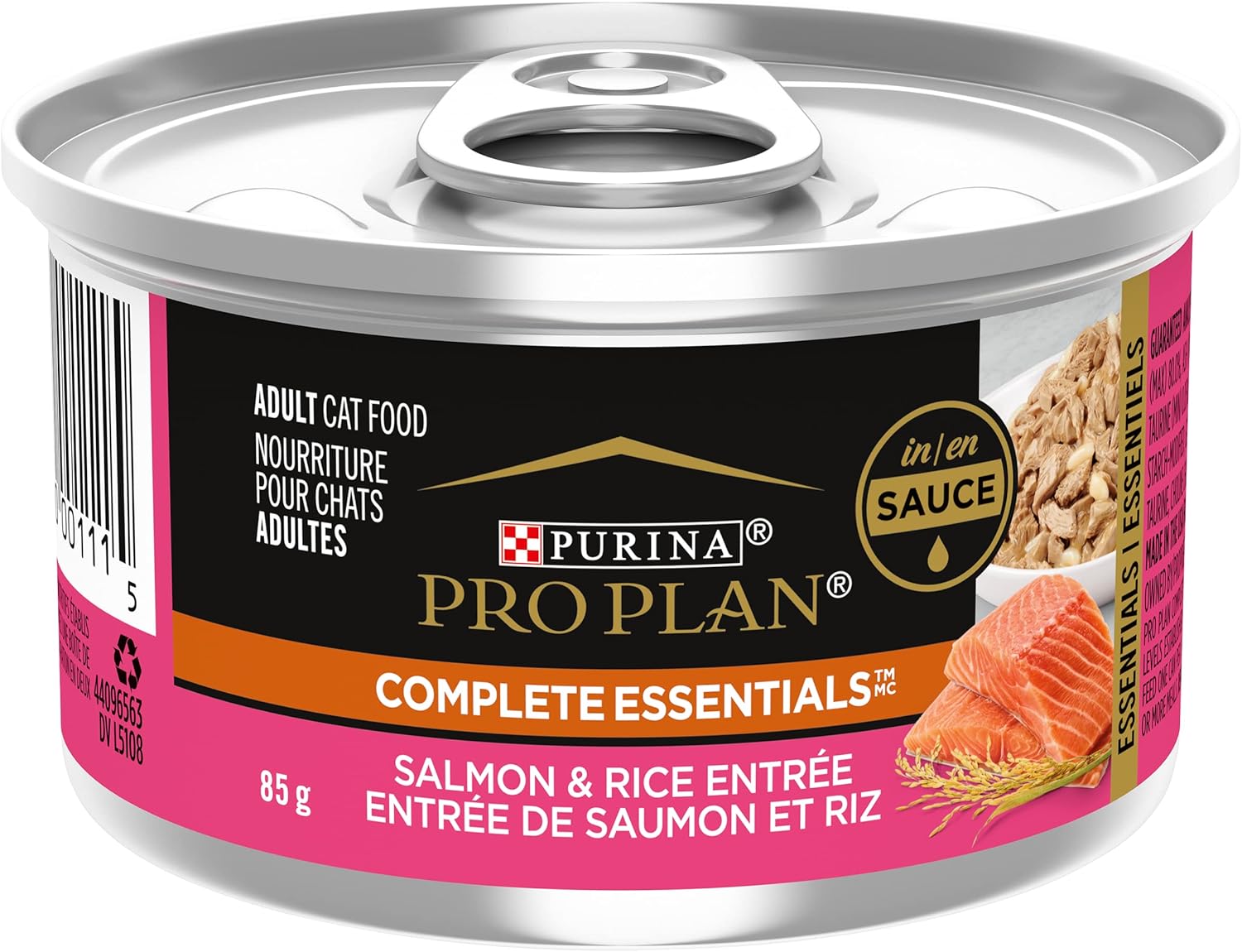 Pro Plan Wet Cat Food, Salmon & Rice in Sauce, 85g can (24 pack