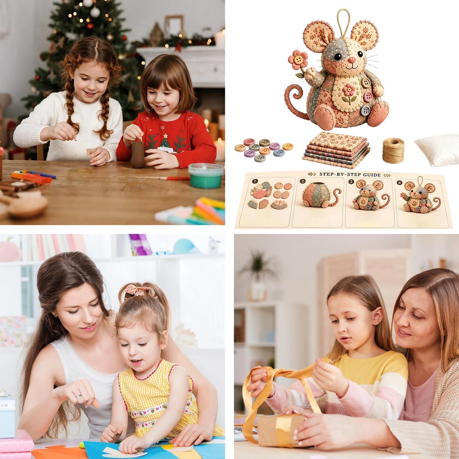 CHAOHAOKE DIY Nähset für Kleine Maus-Ornamente – Bastelset zum Selbermachen