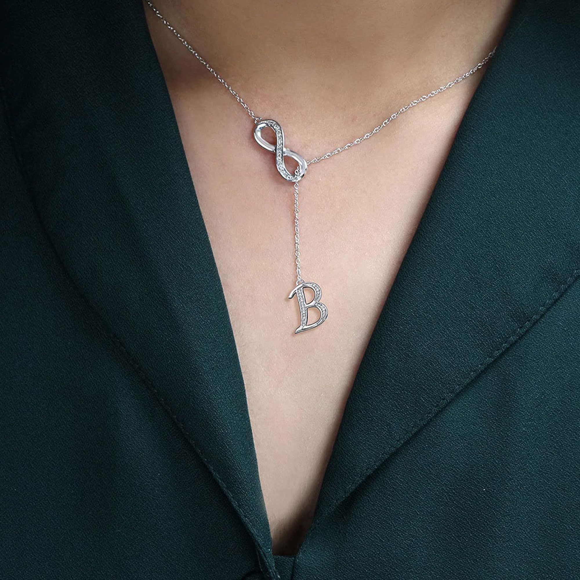 SAMINO Collana Con 26 Lettere Iniziali Per Donne E Ragazze, Collana Personalizzata Per Moglie Fidanzata Migliore Amica Sorella Anniversario Compleanno Regali Di Natale