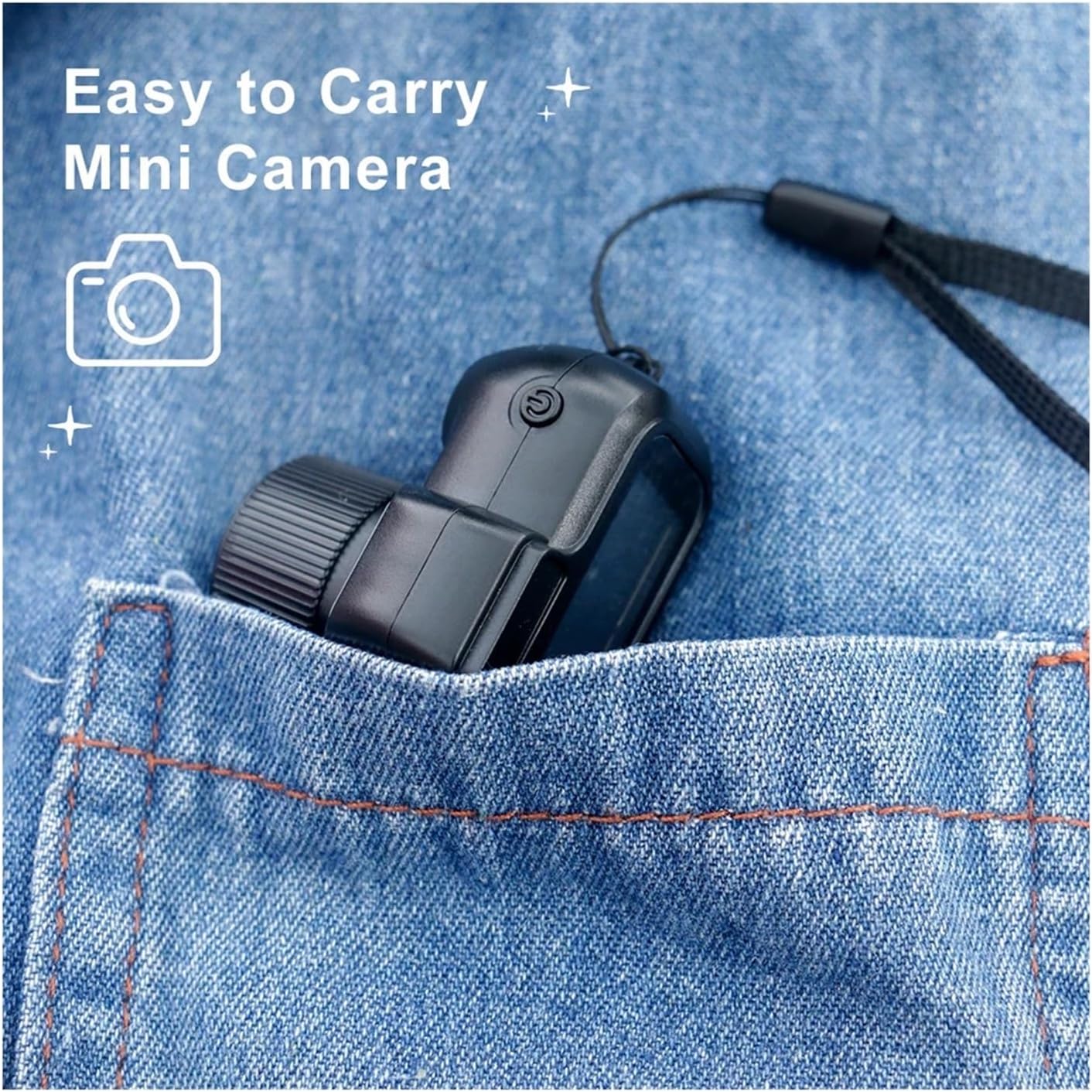 Retro Portable Mini Camera with Screen, 1080P Video Cam Support TF Card for Indoor Outdoor Use