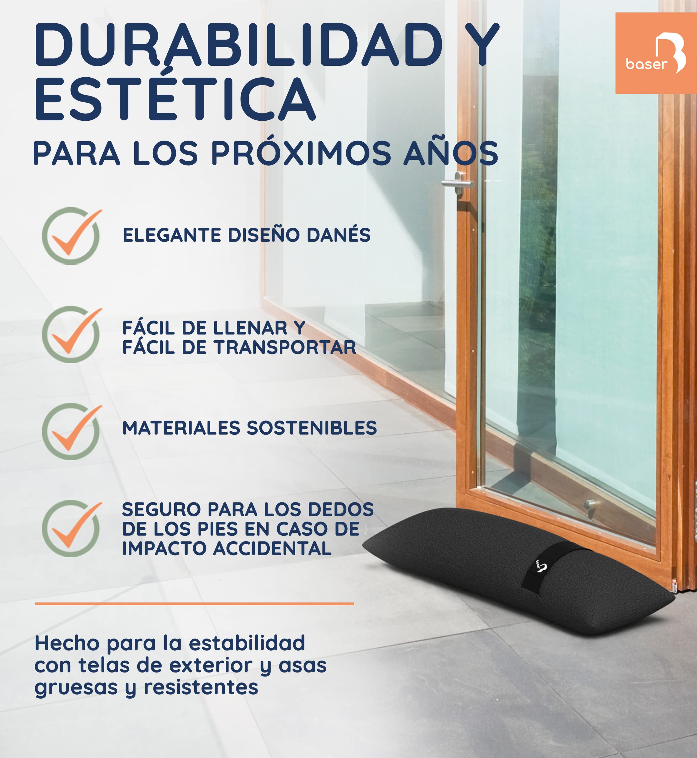 Baser Sacos de Peso Arena 2x15kg – Lastre para Carpa Plegable, Pergolas de Jardin y Sombrilla Terraza Exterior – Pesas Rellenables para Carpa, Impermeable