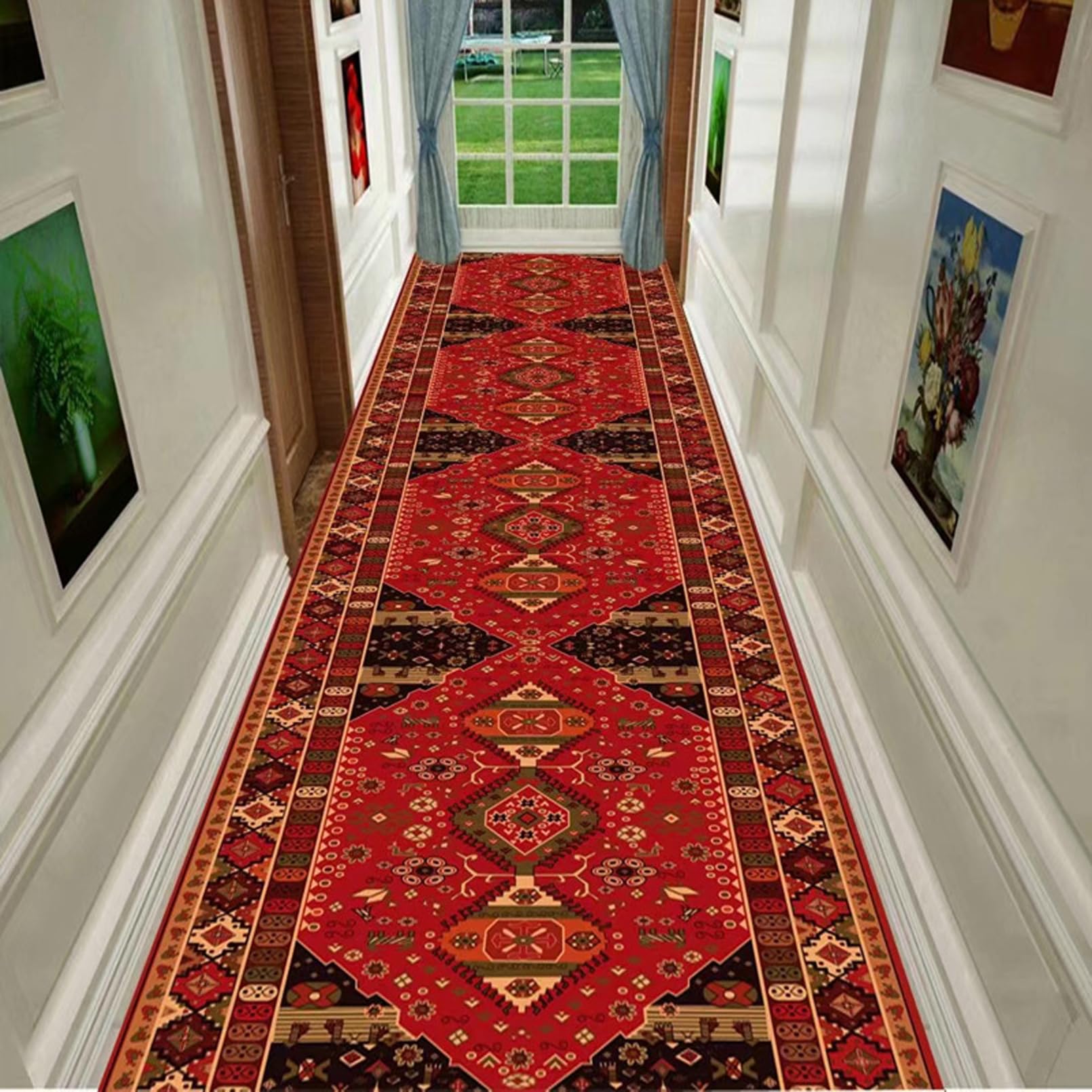 Tapis de couloir étroit AZMANI 0.8m x 5m de qualité supérieure et antidérapant