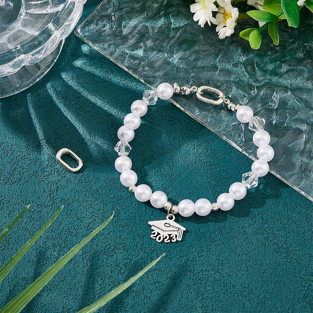 UNICRAFTALE 2Pcs 925 Sterling Silver Plated Spring Gate Rings Oval Spring Clasp Metal Keychain Carabiner Lock Clasps Connectors 13.5mm Necklace Enhancer Shortener Clasp with Clean Cloth - Image 2
