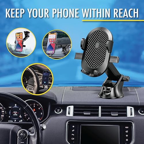 Miniatura 2 de Soporte de teléfono para automóvil 3 en 1 para ventilación de aire del parabrisas y tablero de automóvil, compatible con iPhone 15 14 13 12 11 Pro