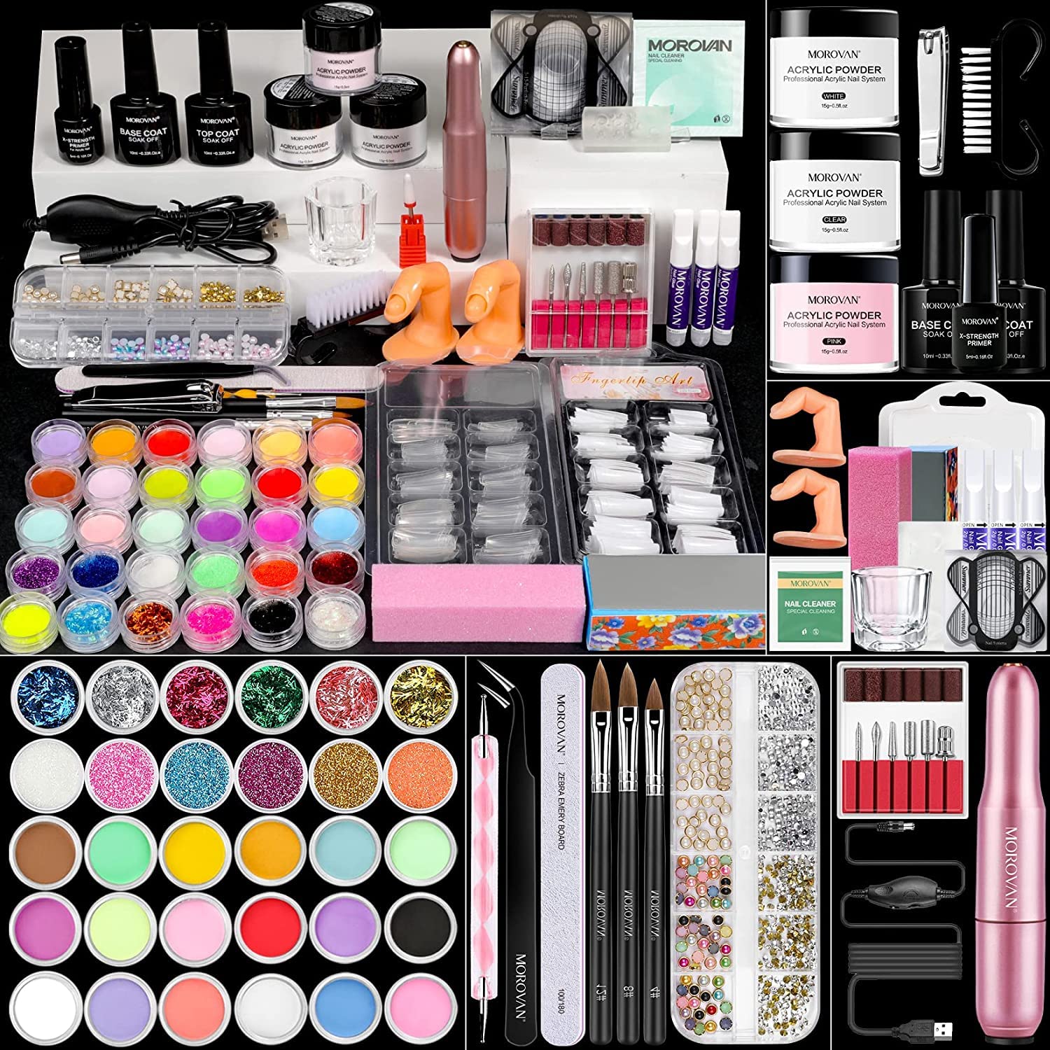 Amazon.com: Morovan Acrylic Nail Kit for Beginners: Professional