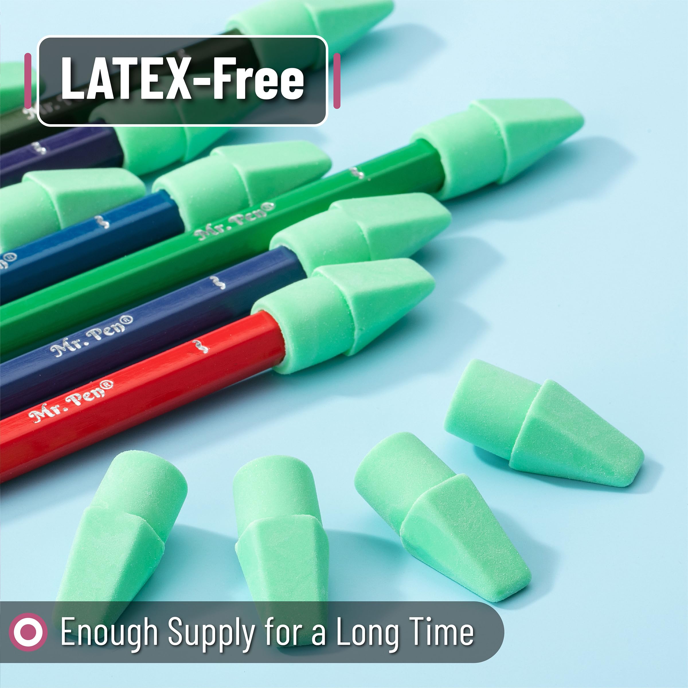 120 Gomme Per Matite Colorate Mr. Pen - Gommini Decorativi E Funzionali, Per Scuola, Ufficio, Cancelleria - Foto 5