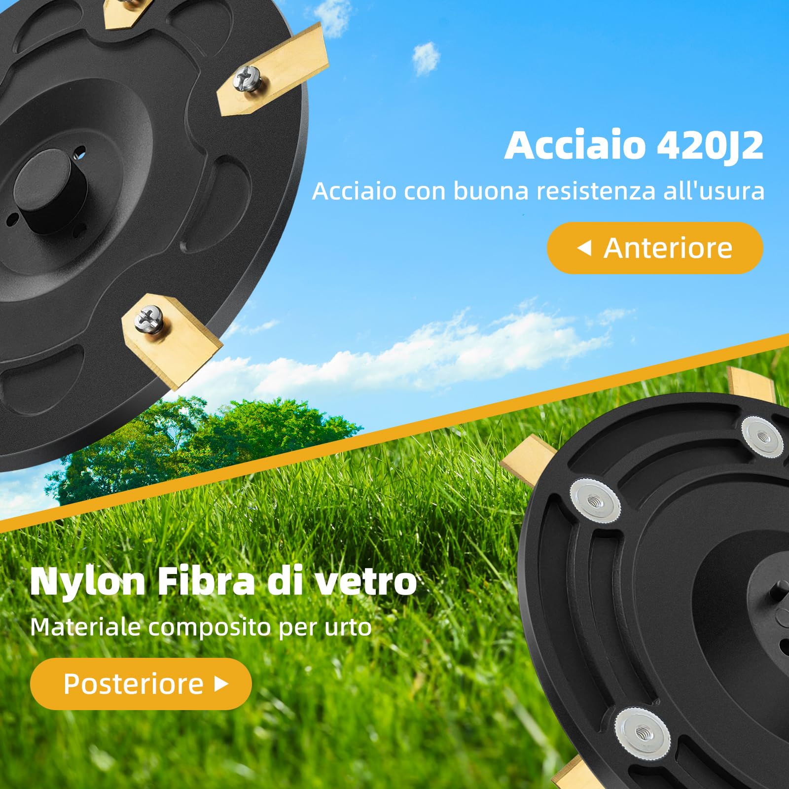 i105E Accessori Disco di Lama + 30 Lame + 30 viti per Segway Navimow i105E, i108E, i110N, i205 AWD, i208 AWD Robot di falciatura pezzi di Ricambio - Disco di Llame di Falciatura Disco Rotante
