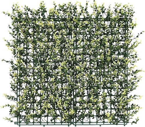 Miniatura 31 de Patio Paradise - 6 paneles de setos artificiales de lavanda púrpura de 20 x 20 pulgadas, pantalla decorativa para valla de privacidad, pared