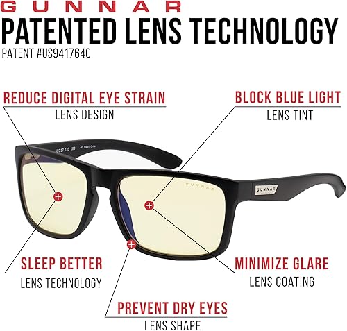 Miniatura 5 de Gunnar - Premium Premium Gaming and Computer Glasses - Blocks 65% - 98% Blue Light - Intercept