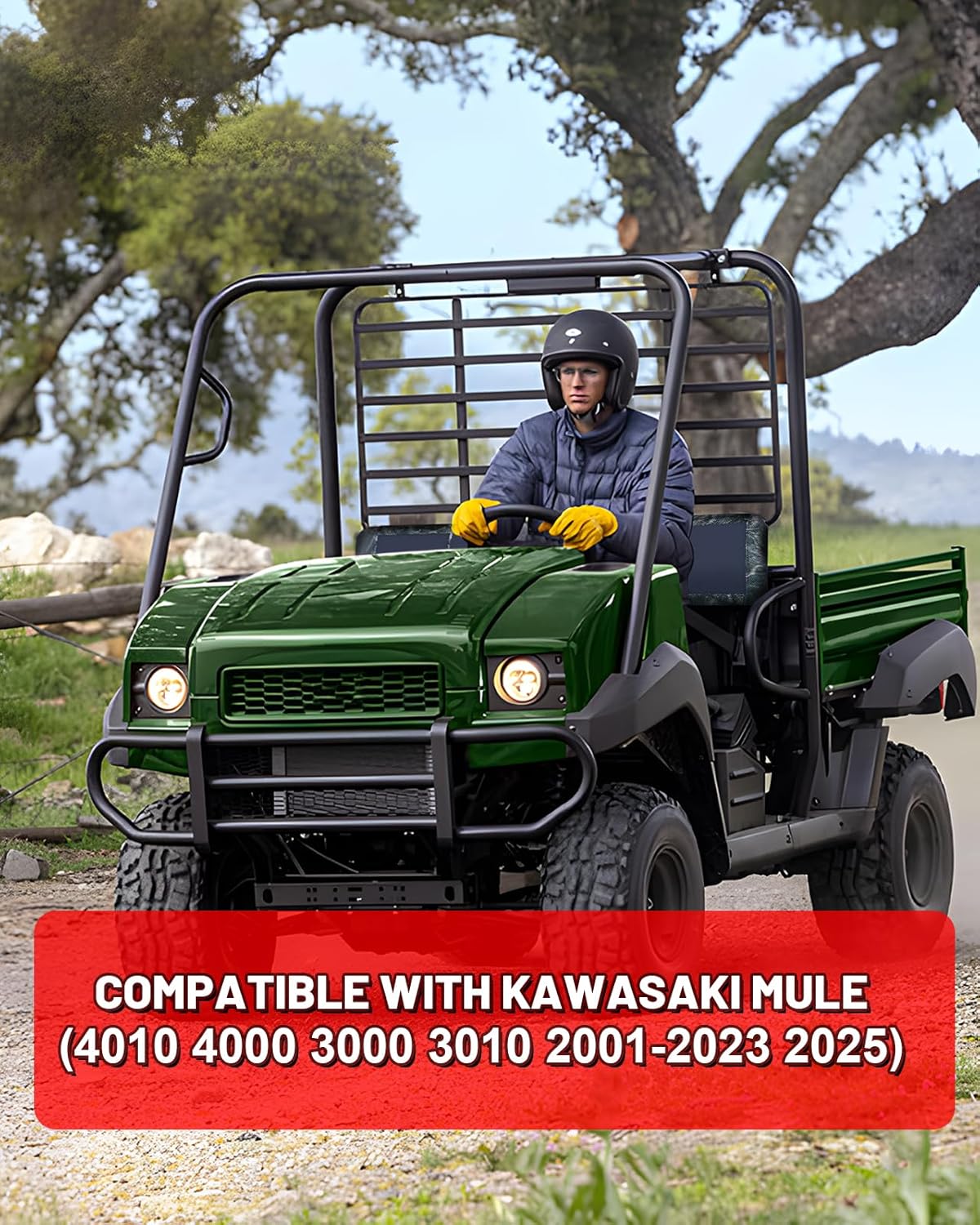 StarknightMT Mule 4010 Seat Cover Upgraded Neoprene Compatible with Mule 4010 4000 3000 3010 2001-2023 2025 UTV Mule Bench Seat Covers Camo