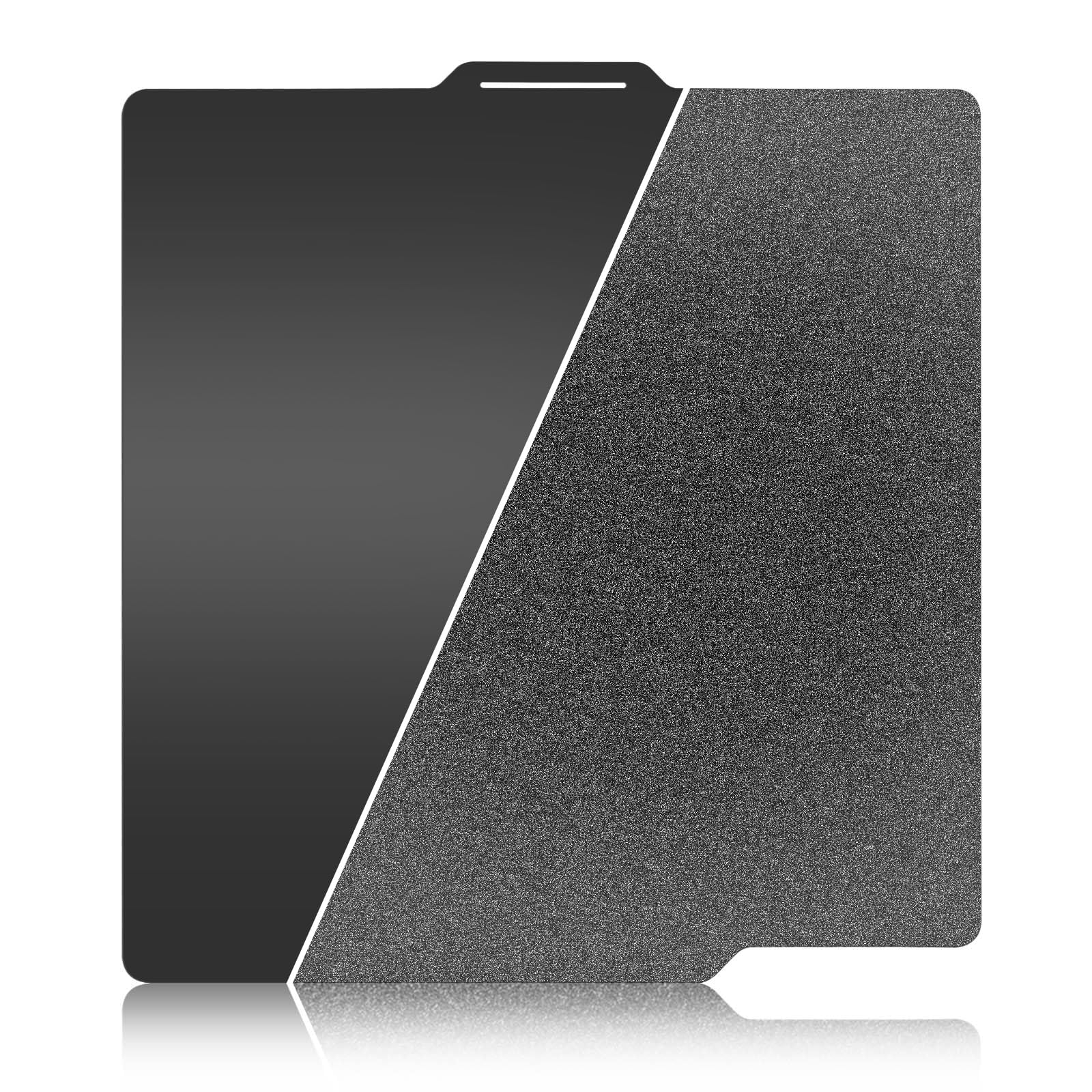 Ideaformer Double Sided Black PEI Build Plate for Bambu Lab X1/X1C/X1E/P1P/P1S/A1,Flexible Smooth Textured PEI Spring Steel Plate 257x257mm for Bambu 3D Printers