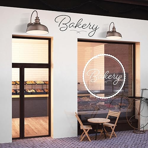 Miniatura 7 de Bestshared Luces de granero de cuello de cisne de cúpula grande de 16 pulgadas del atardecer al amanecer, aplique de pared al aire libre, aplique de