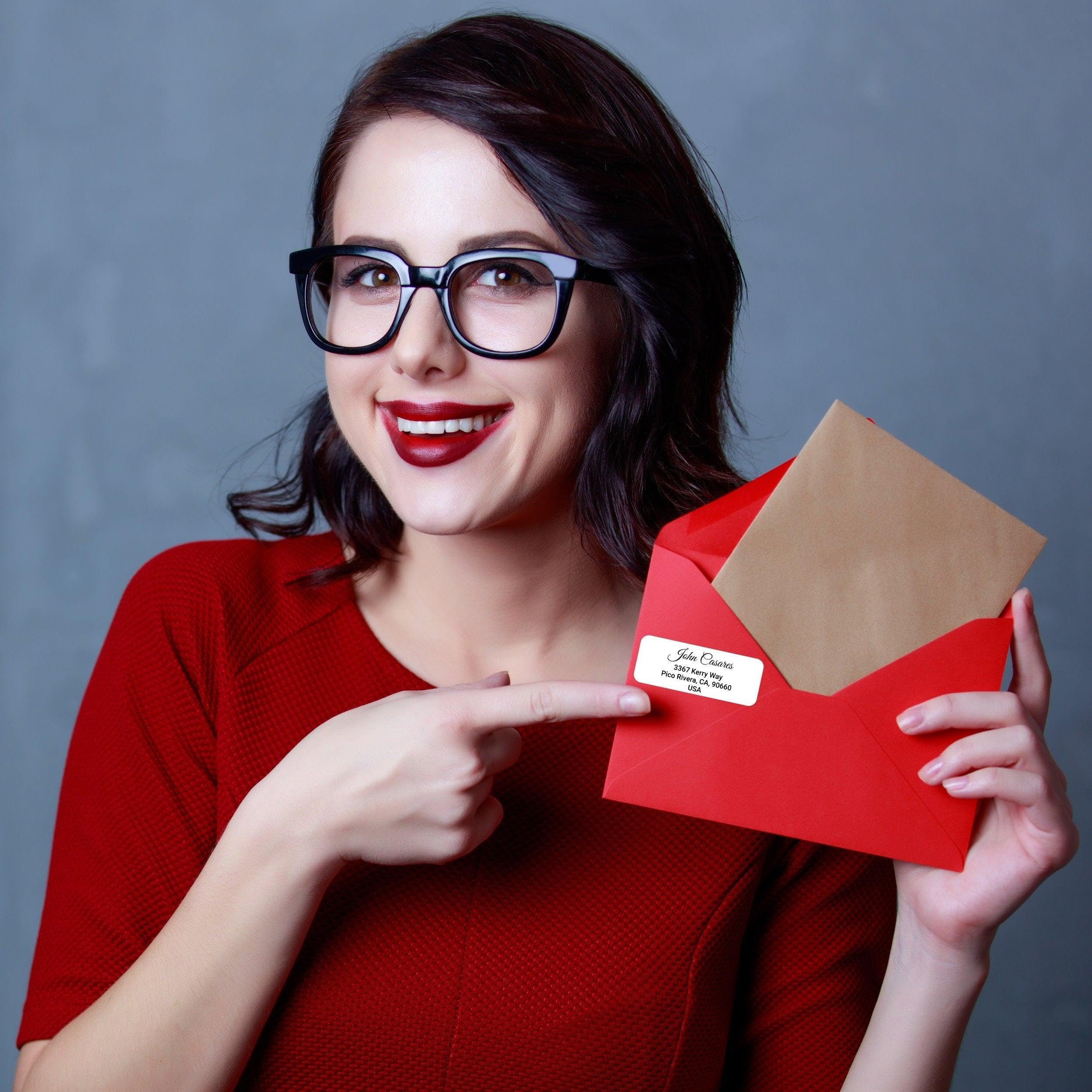 Etichette personalizzate per indirizzo di ritorno - etichette personalizzate per spedizioni postali 225/lucida trasparente