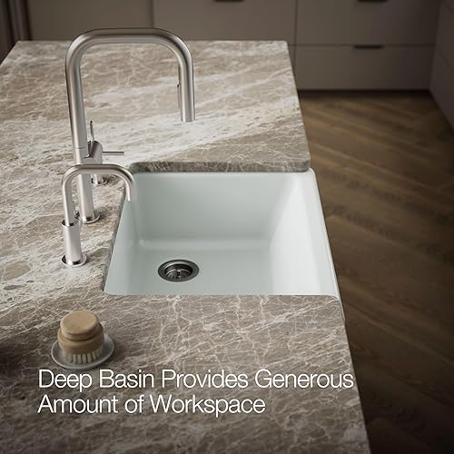 Vista 262 de Kohler Fregadero de la granja Kohler Whitehaven, Frente al delantal altos, K-6489-0, Blanco