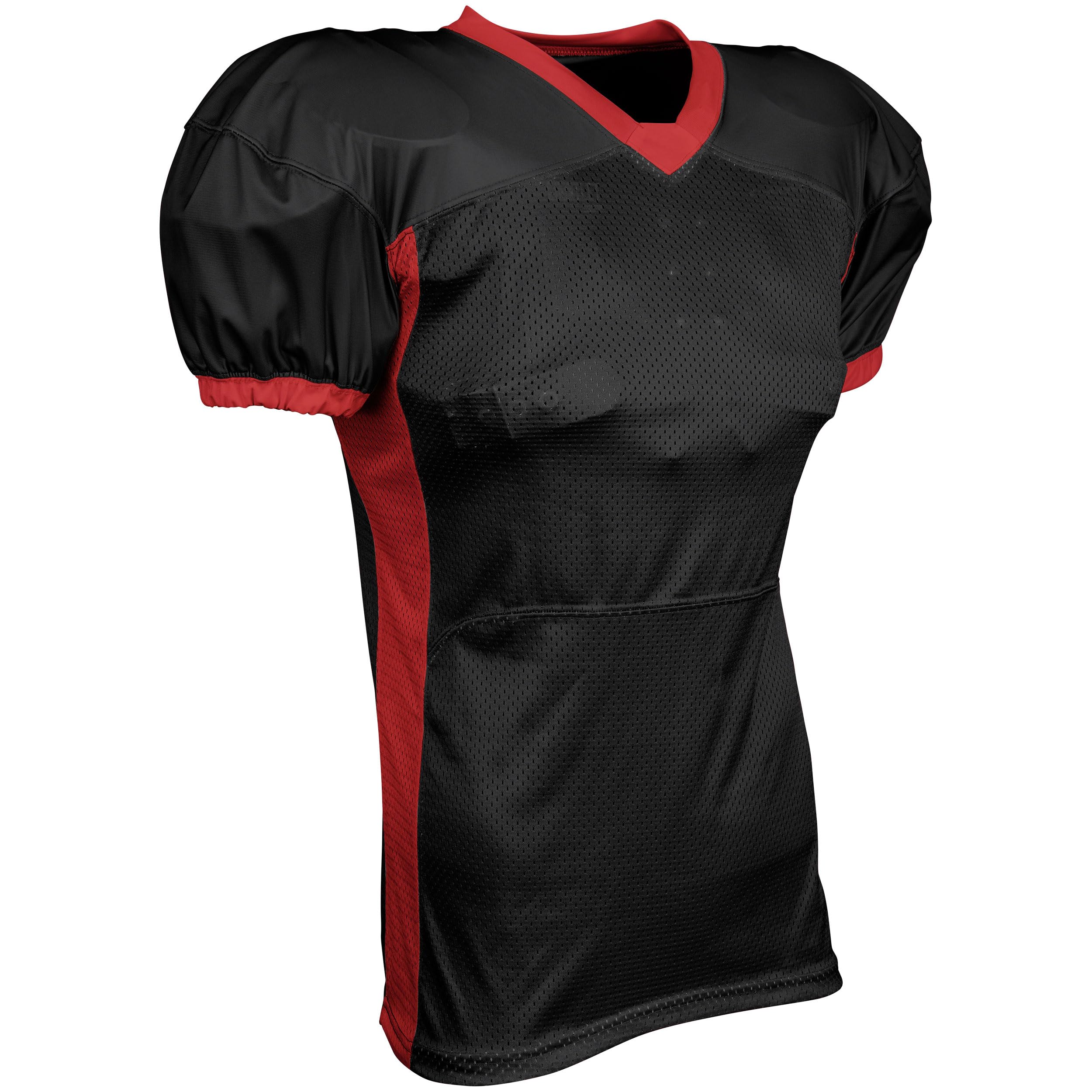 CHAMPRO Men's Standard Adult Blitz Football Jersey, Black, Scarlet