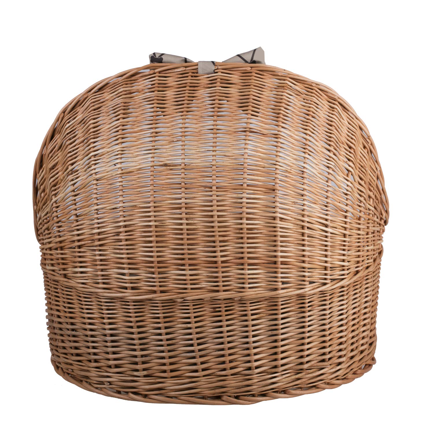e-wicker24 Cesta in Vimini per Cani e Gatti con Cuscino Morbido - Cuccia per Animali Domestici Interno - Lettino Divanetto Calmante Naturale