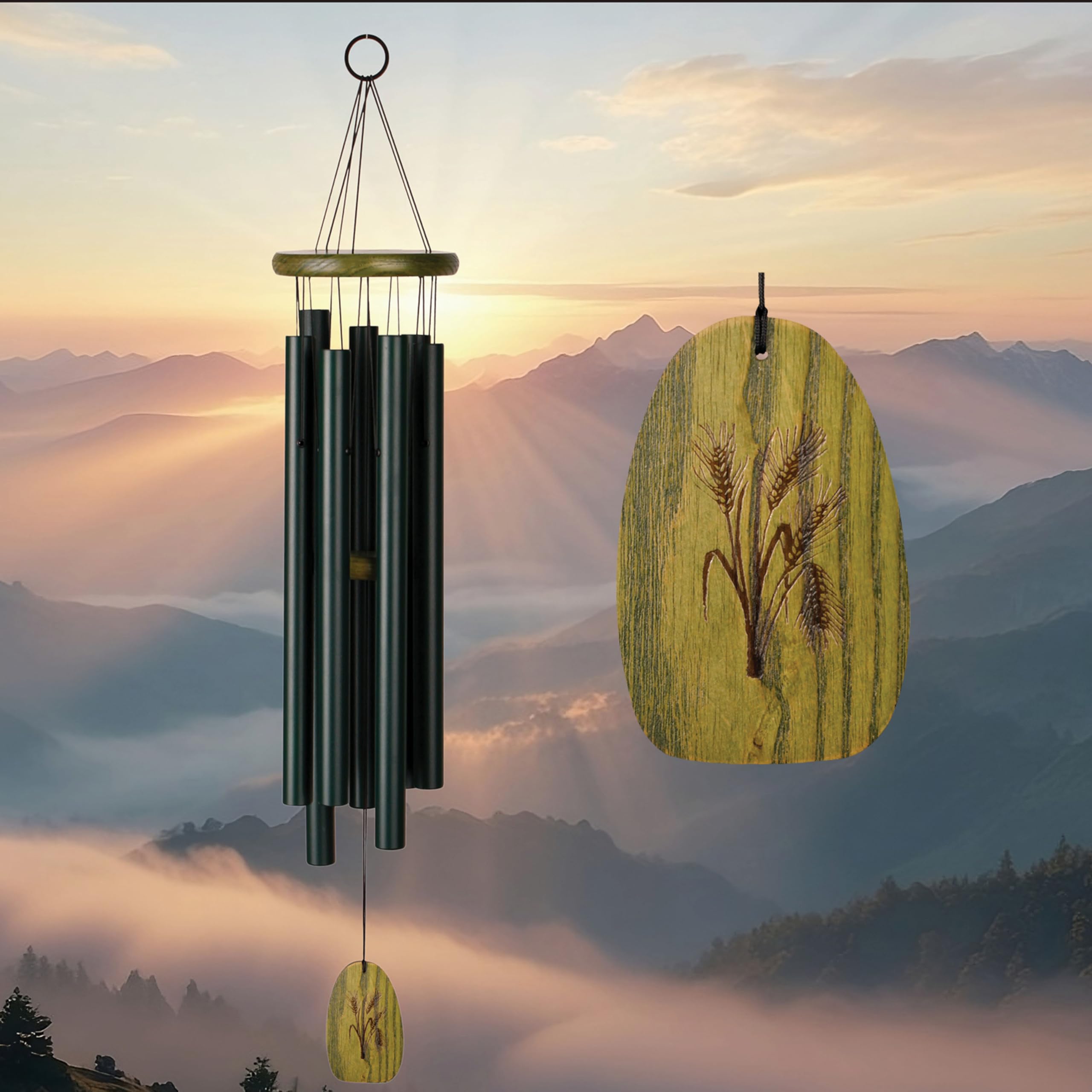 Woodstock Chimes Signature Collection Carillon éolien de Bavière 71,1 cm Musique du Monde pour extérieur, terrasse, Maison ou Jardin (CBS)