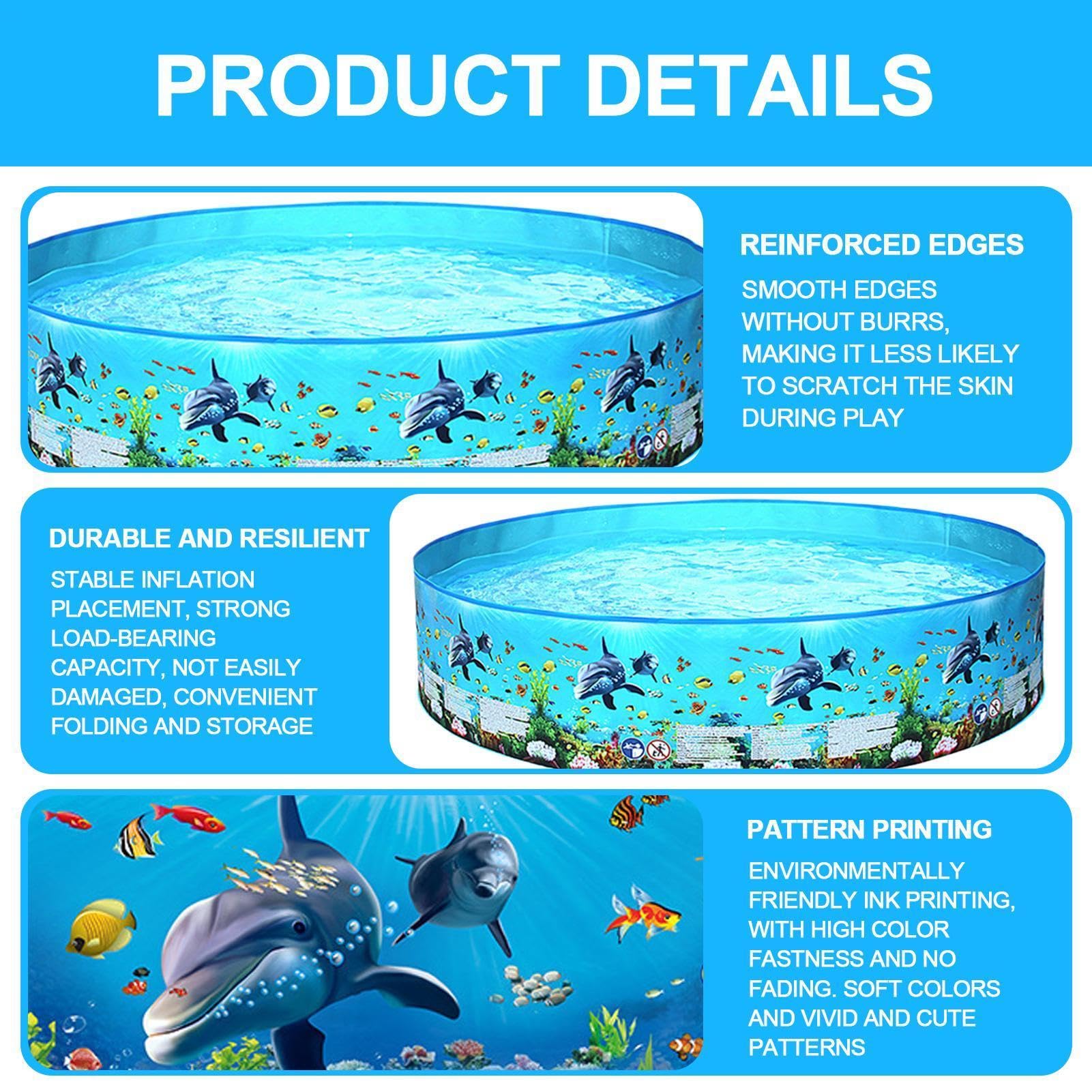 Piscina Rigida E Pieghevole Bacino Esterno Estivo Non Gonfiabile | Piscina Di Acqua Per Animali Adulti Estate Giardino Giardino Posteriore Giardino Prato E Terrazza