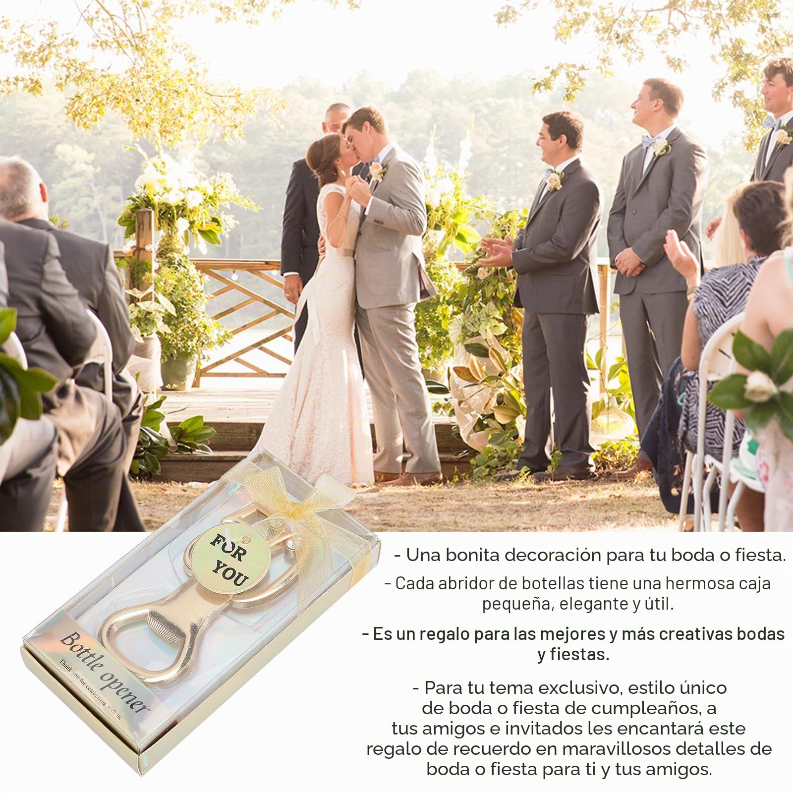 DADEA 36 abridores de botellas dorados para fiesta de cumpleaños número 50, regalos de 50 aniversario para invitados, abrebotellas de cerveza para fiesta de cumpleaños, regalos de recuerdo (50, 36