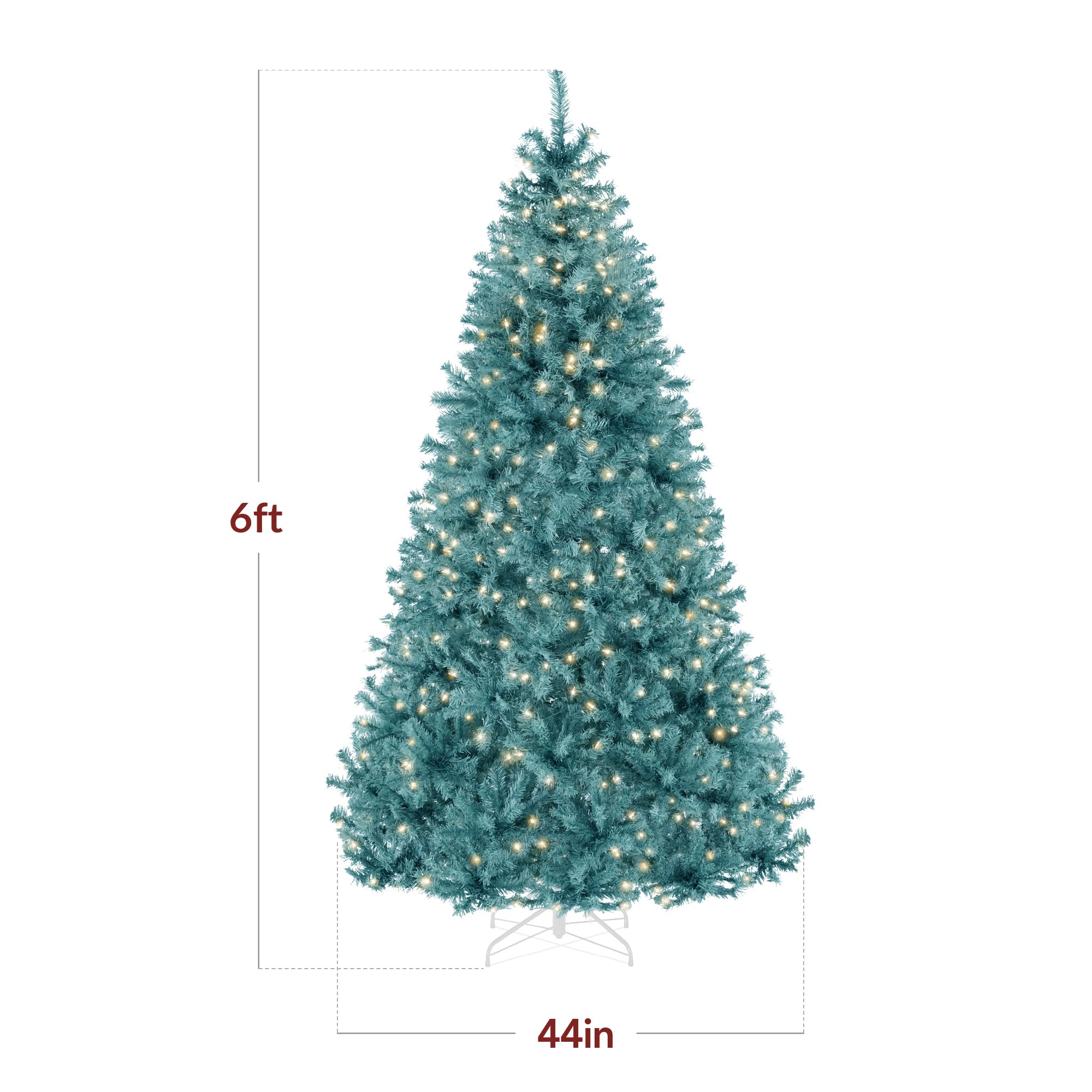 Amazon.com: Best Choice Products 6ft Pre-Lit Peacock Blue