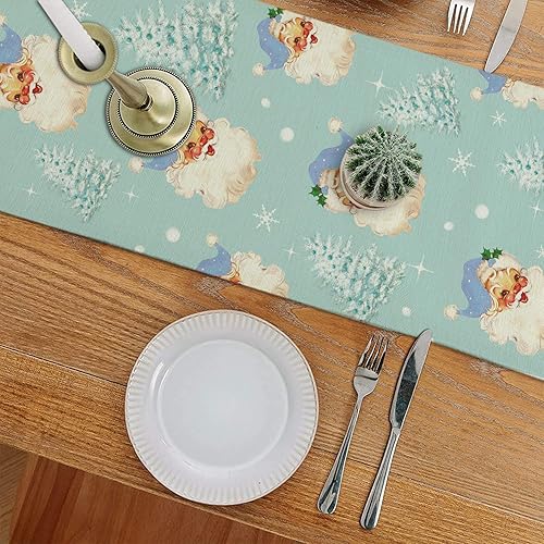 Miniatura 9 de Camino de mesa de Navidad de Papá Noel, árbol de Navidad, copo de nieve, rosa, largo caminos para invierno, Navidad, hogar, cocina, comedor,