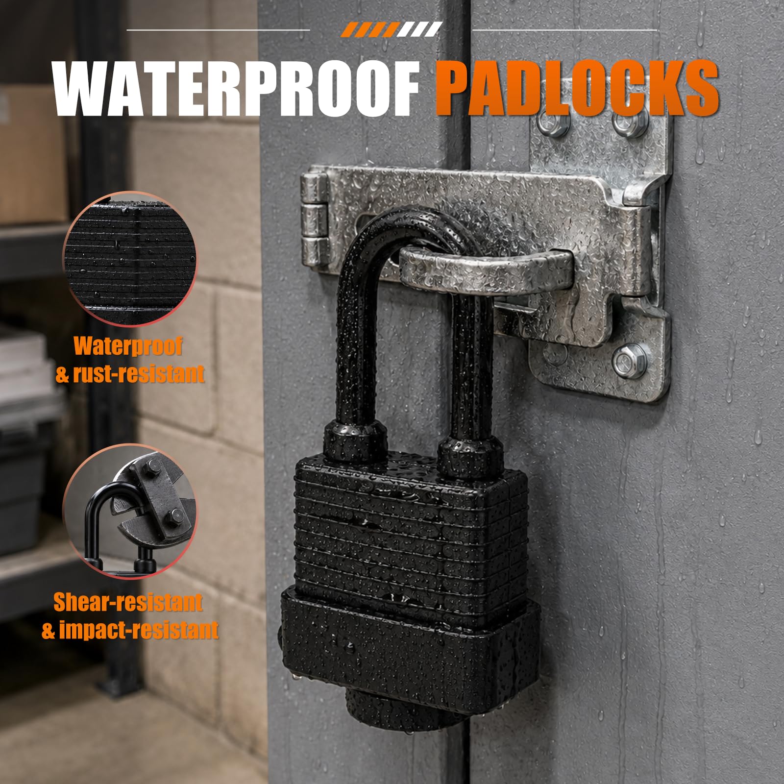 Candado Candado Padlock Candado | 6 unidades con 18 llaves resistentes a la intemperie, latón, cierre uniforme, para jardín, taquilla, sótano, maleta