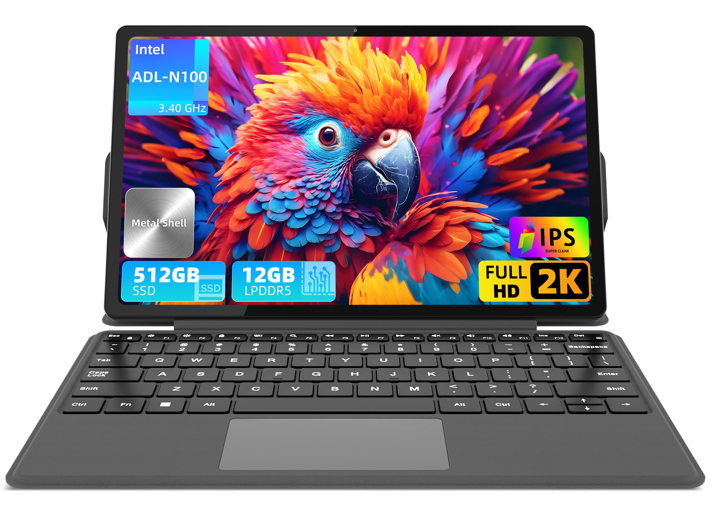 Intel N100 12GB DDR5 512GB SSD ノートPC Amazon.com: jumper 2 in 1 Laptop, 12 Inch 2K FHD IPS