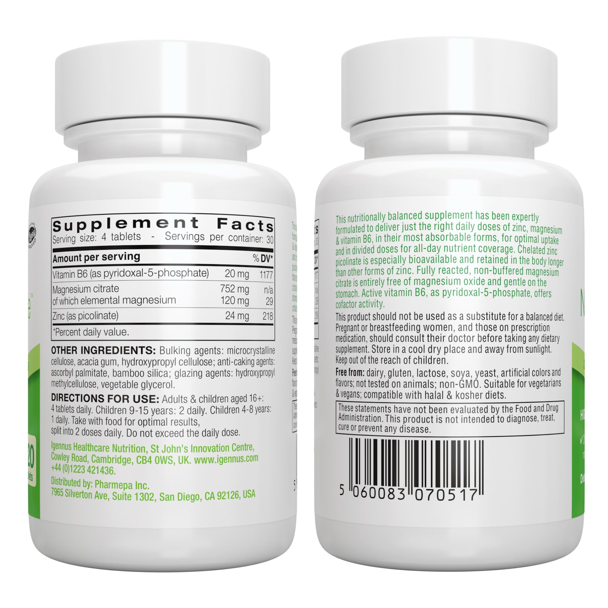 Igennus Neurobalance High Absorption Zinc Magnesium & B6 Complex — Amazon image 6