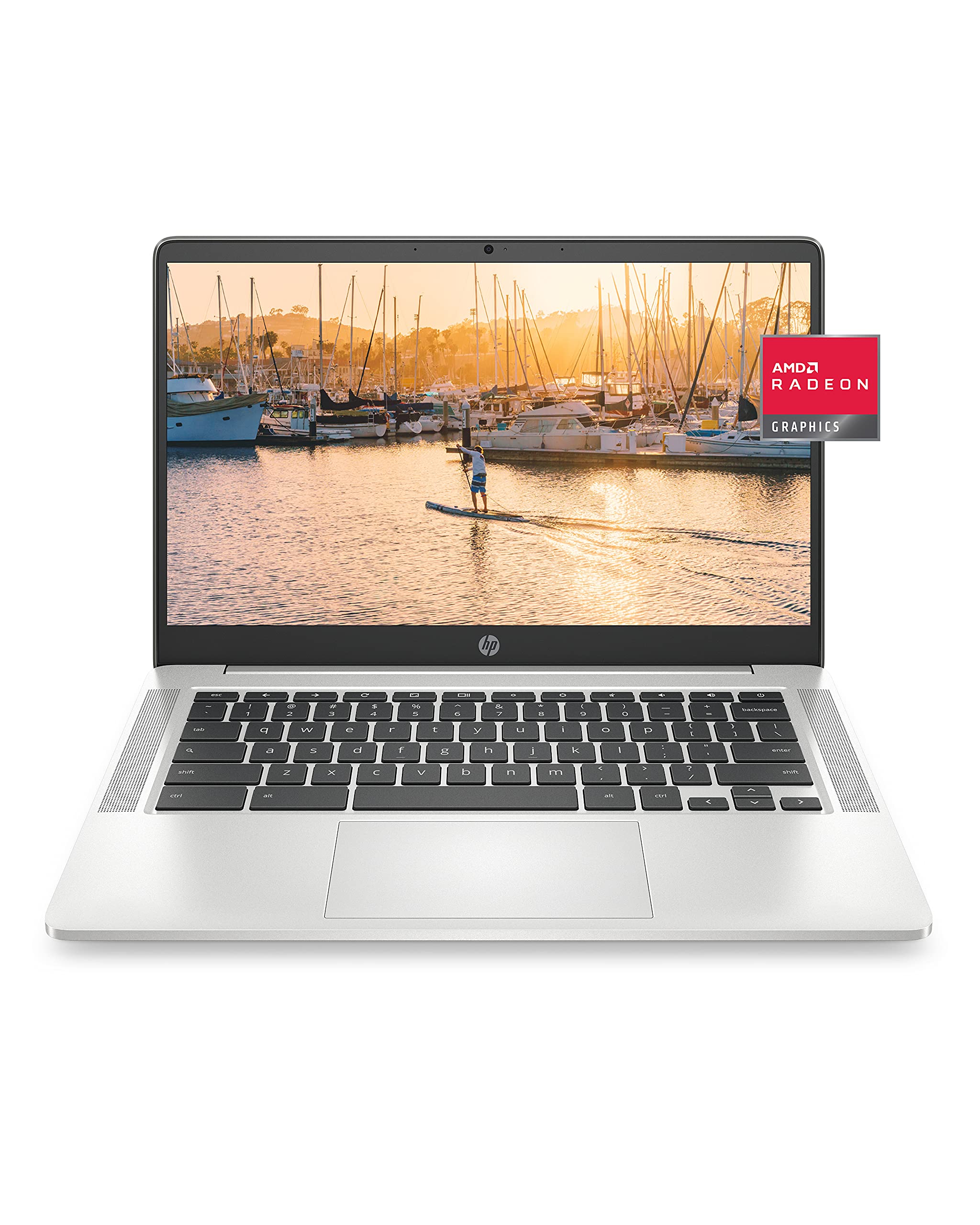 HP Chromebook 14a Laptop, AMD 3015Ce Processor, 4 GB RAM, 32 GB eMMC Storage, 14-inch Micro-Edge HD Display, Google Chrome...